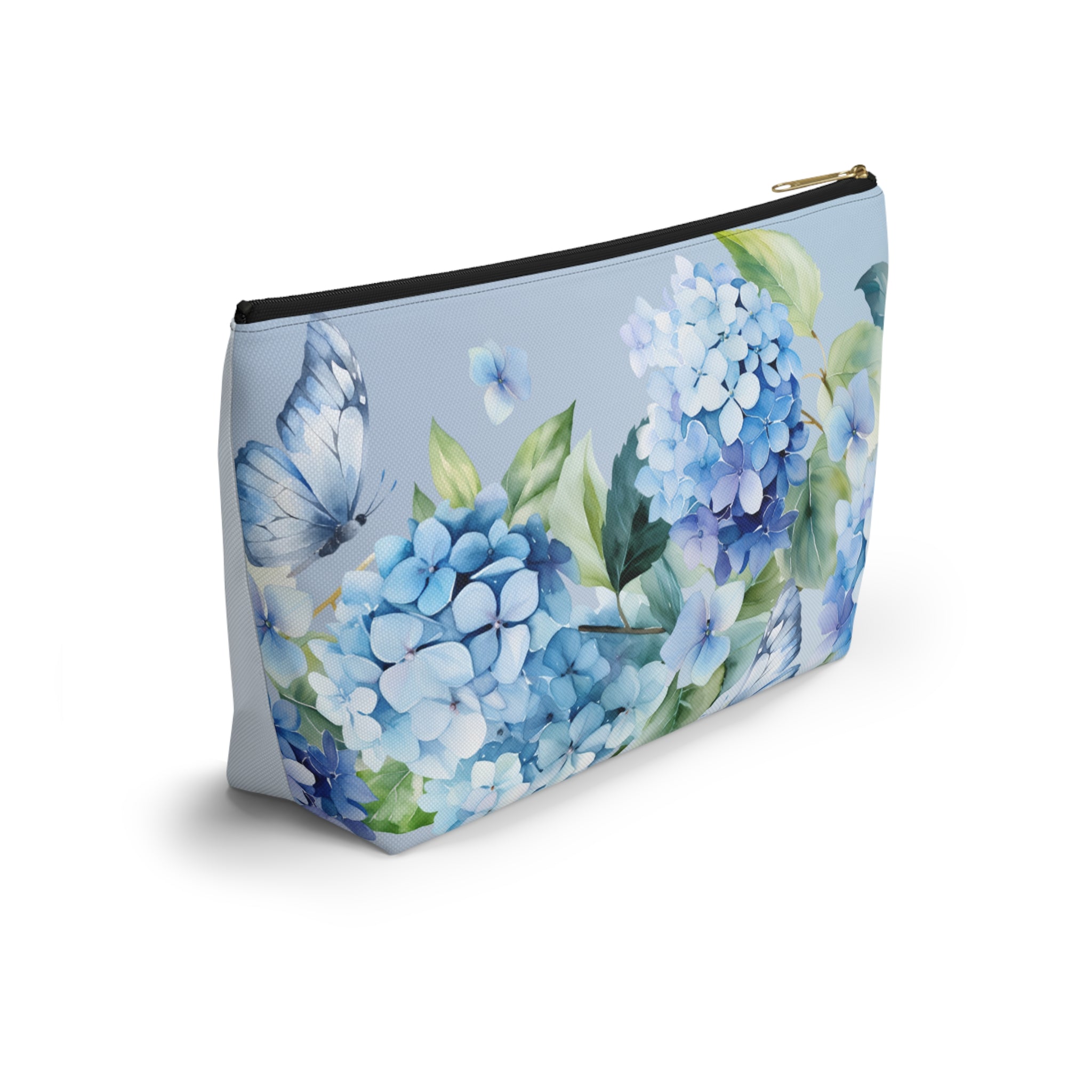 Bride Hydrangea Cosmetic Pouch — Wedding Makeup Bag