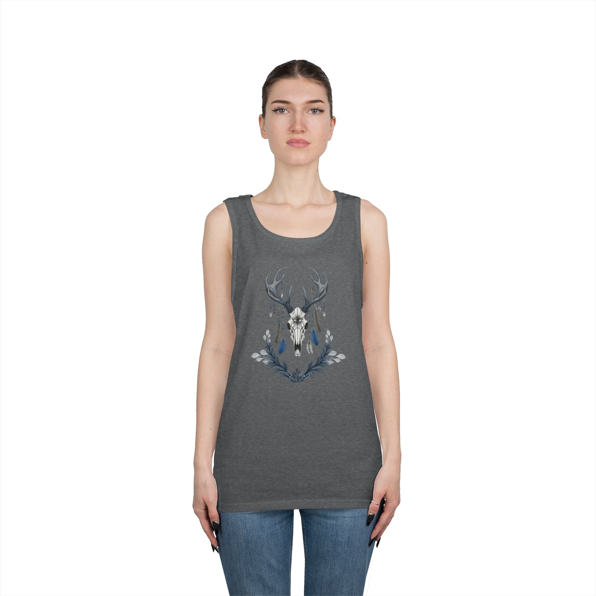 Deer Skull Boho Tank