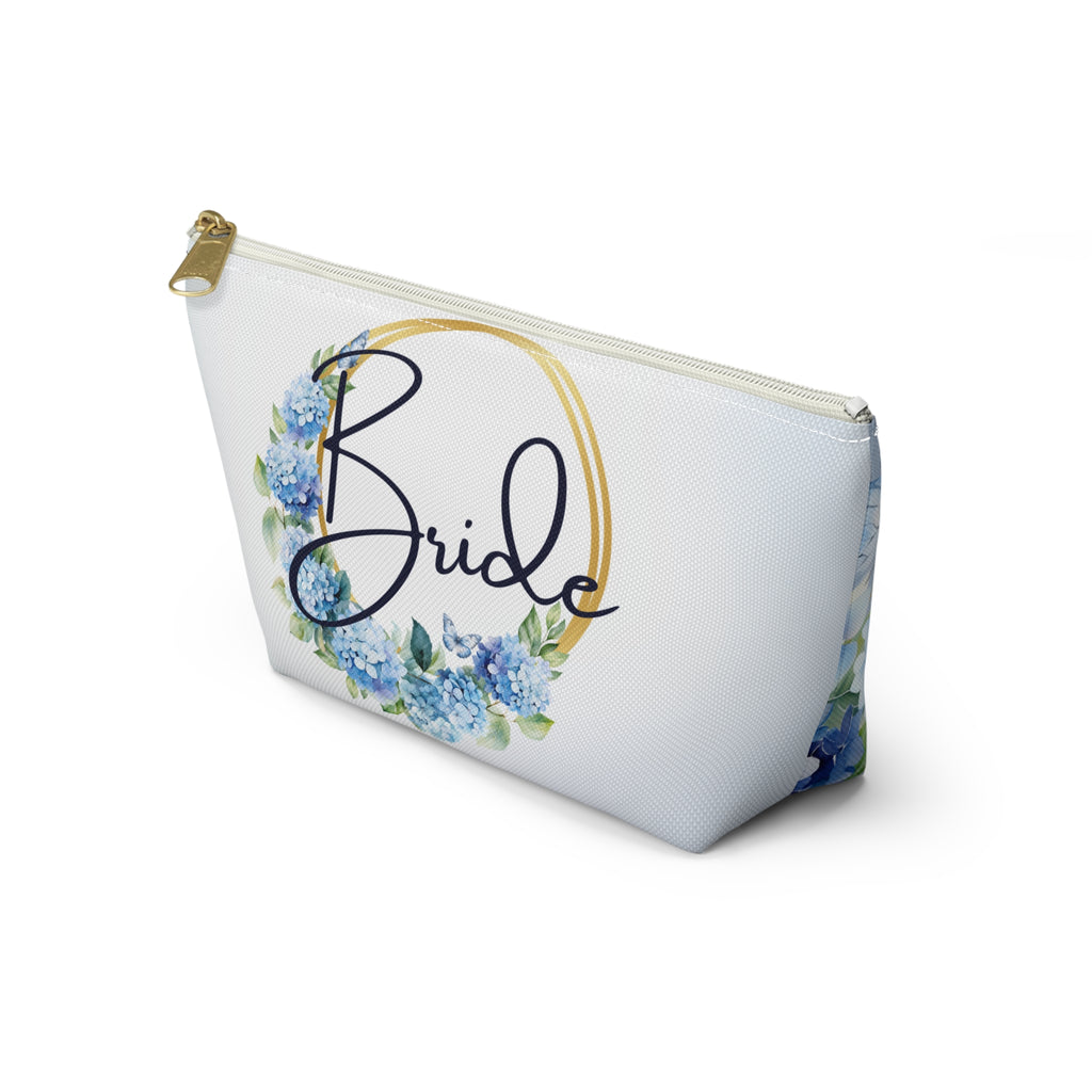 Bride Hydrangea Cosmetic Pouch — Wedding Makeup Bag