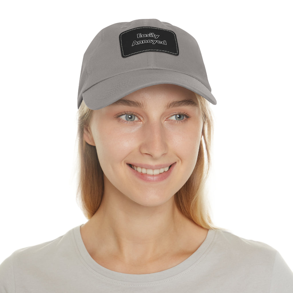 Easily Annoyed Leather Patch "Dad Hat" – Funny Casual Cap