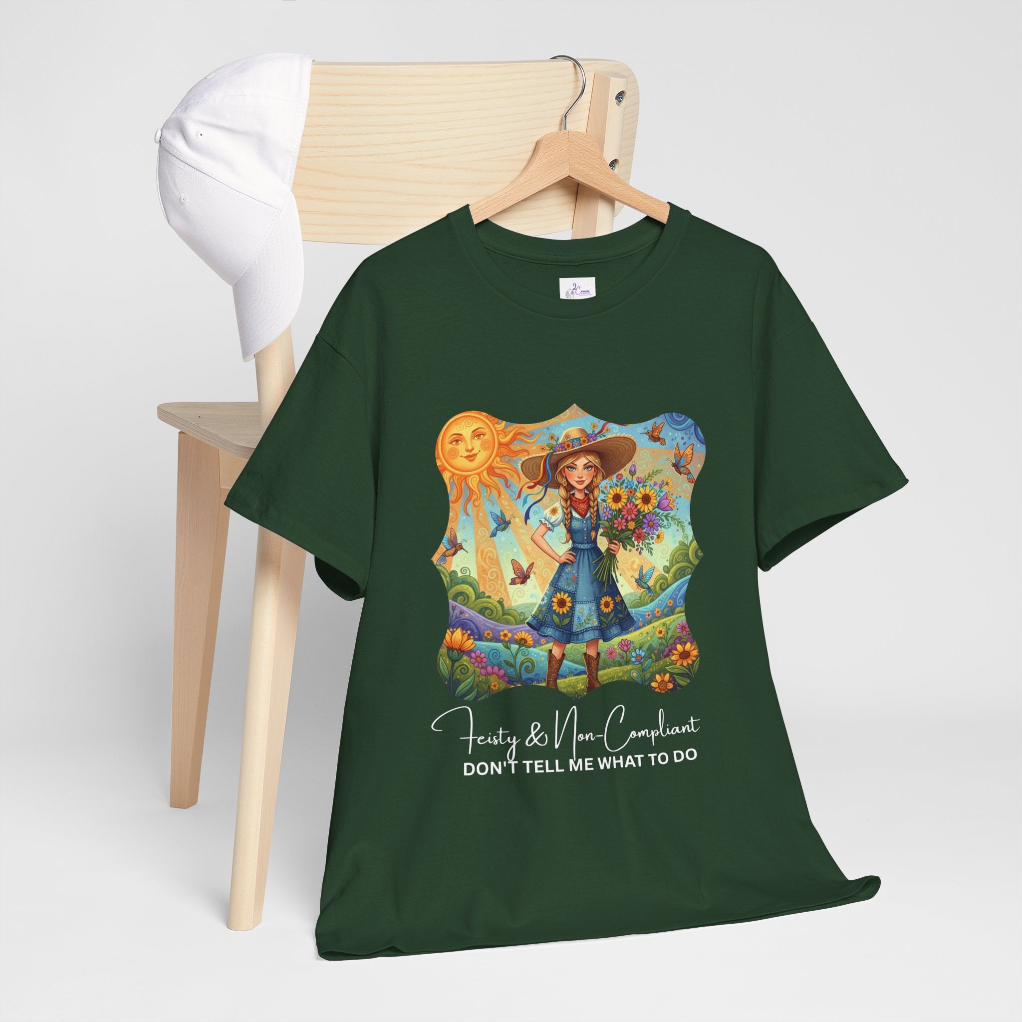 Summer Sunflower Scarecrow T-Shirt — "Don't Tell Me What To Do" Graphic Tee