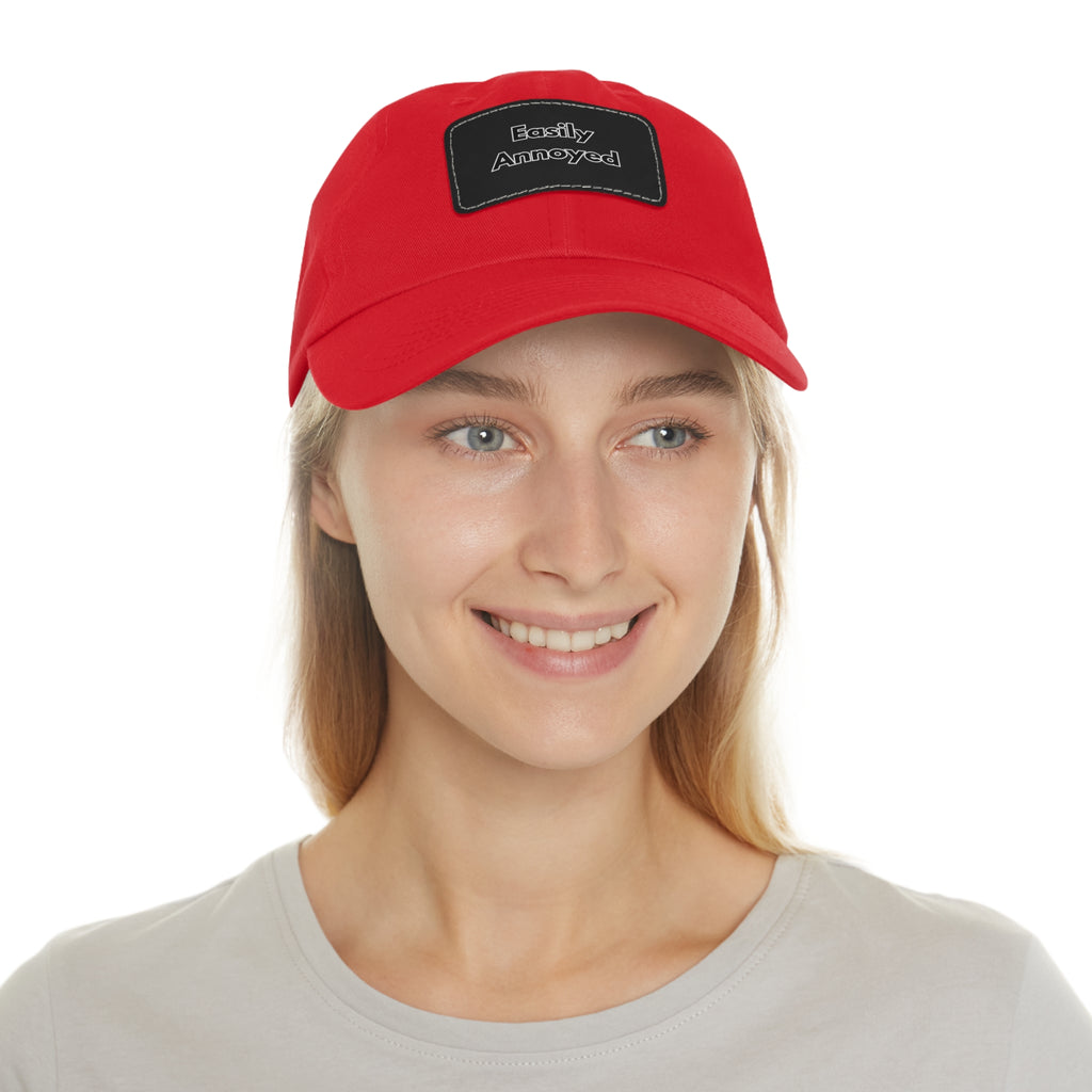 Easily Annoyed Leather Patch "Dad Hat" – Funny Casual Cap