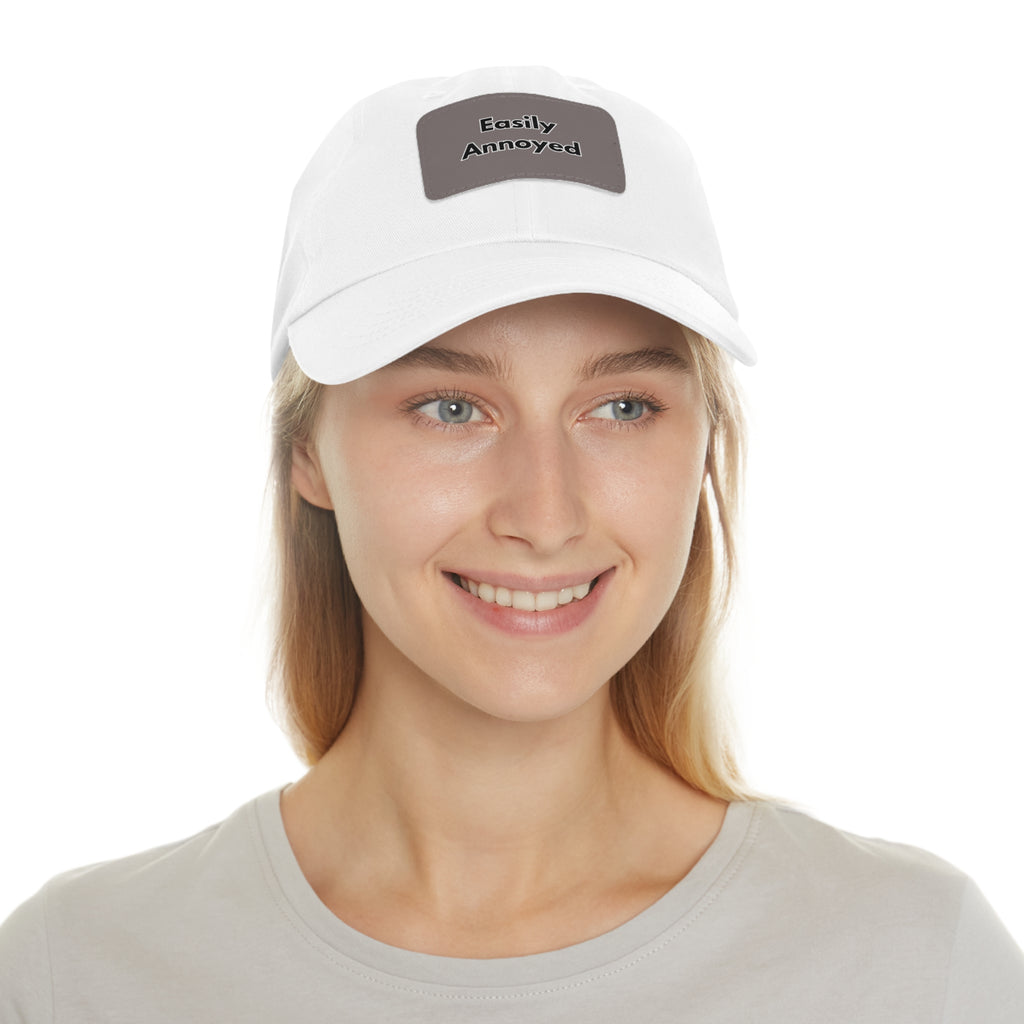 Easily Annoyed Leather Patch "Dad Hat" – Funny Casual Cap