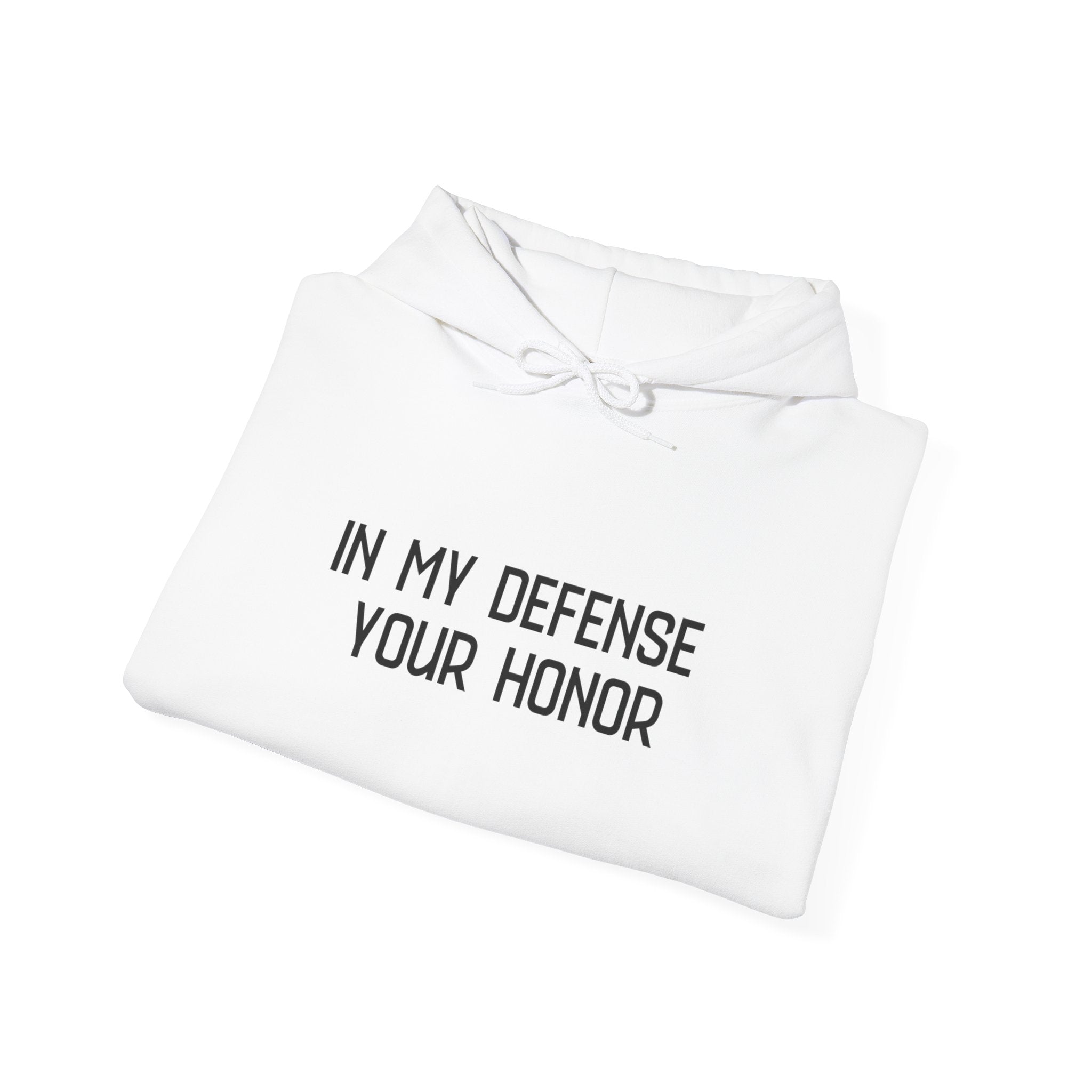 Hoodie — "In My Defense Your Honor" Truck Jump Graphic Pullover