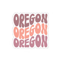 Oregon Retro Bubble Sticker — Cute Vintage State Decal for Laptops & Water Bottles
