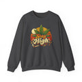 Stay High Crewneck Sweatshirt – Retro Cannabis Leaf Graphic