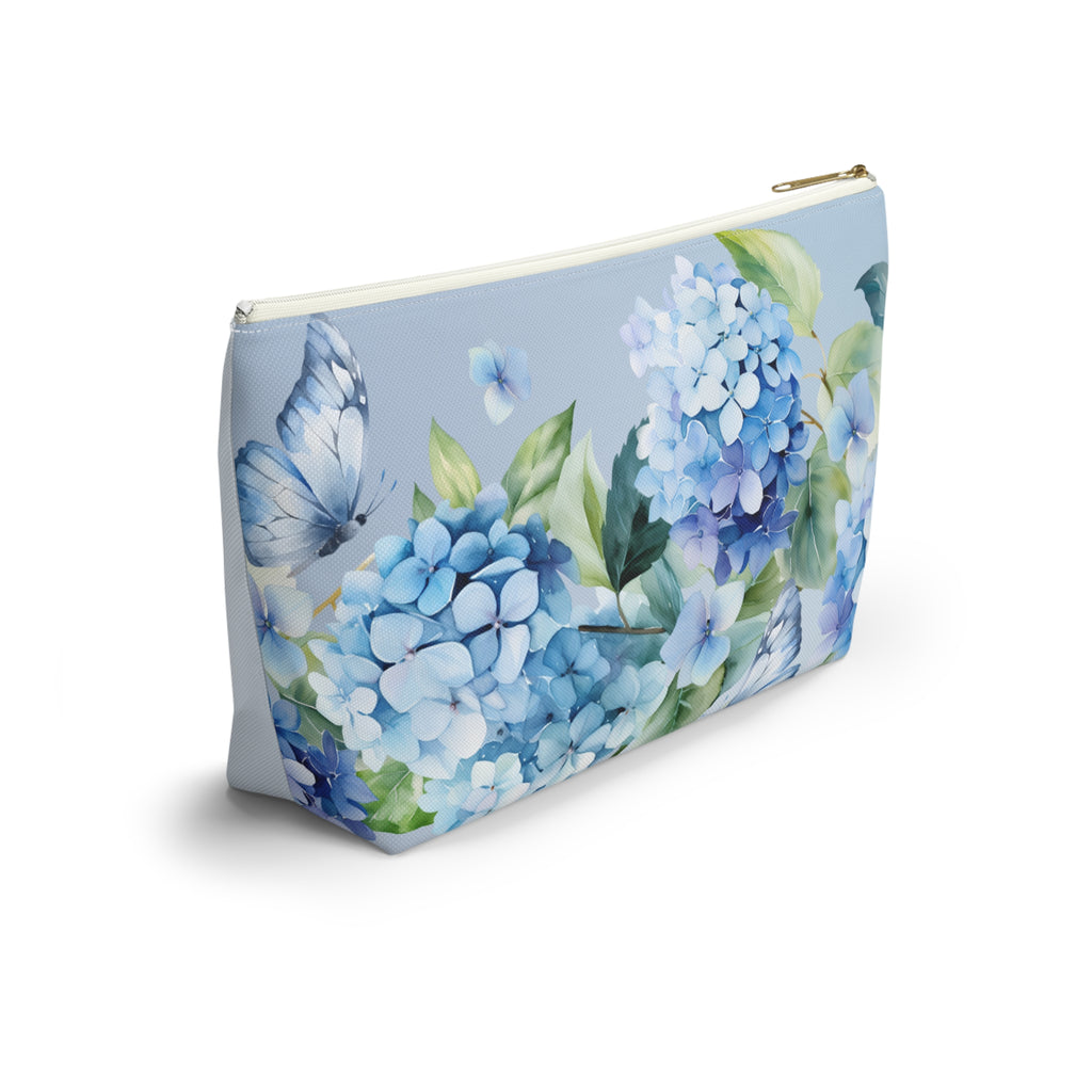 Bride Hydrangea Cosmetic Pouch — Wedding Makeup Bag