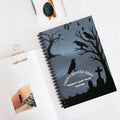 Notebook — "Crows Before Bros: Support Your Local Murder" Spiral Journal (Gothic Graveyard)