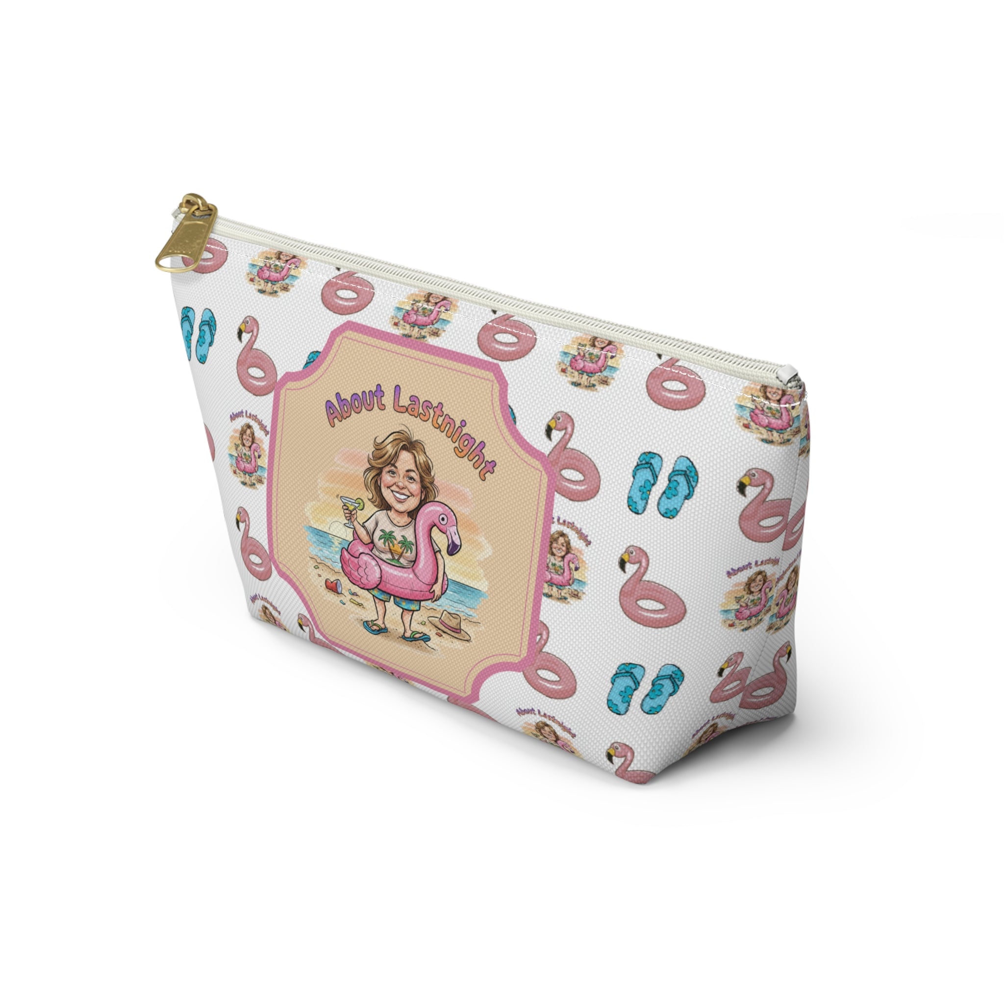 "About Lastnight" Accessory Pouch w T-bottom