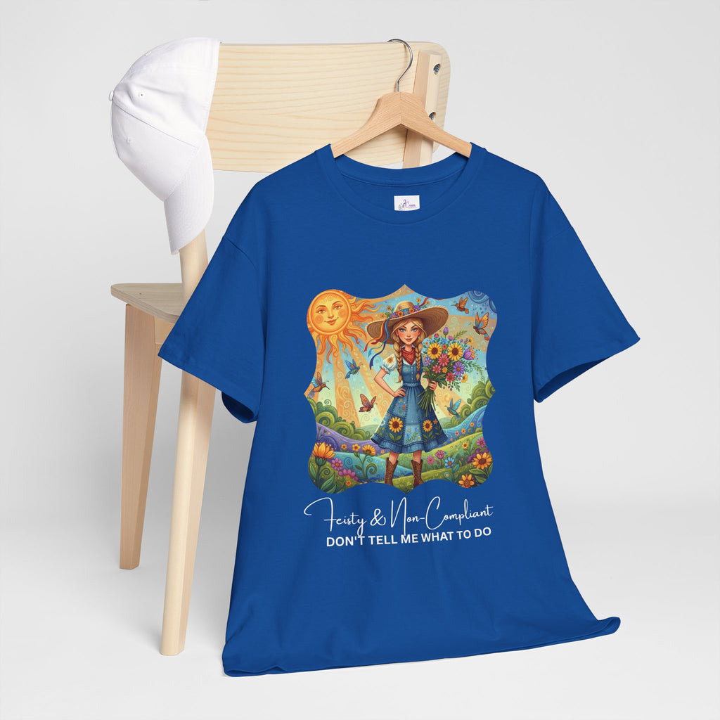 Summer Sunflower Scarecrow T-Shirt — "Don't Tell Me What To Do" Graphic Tee