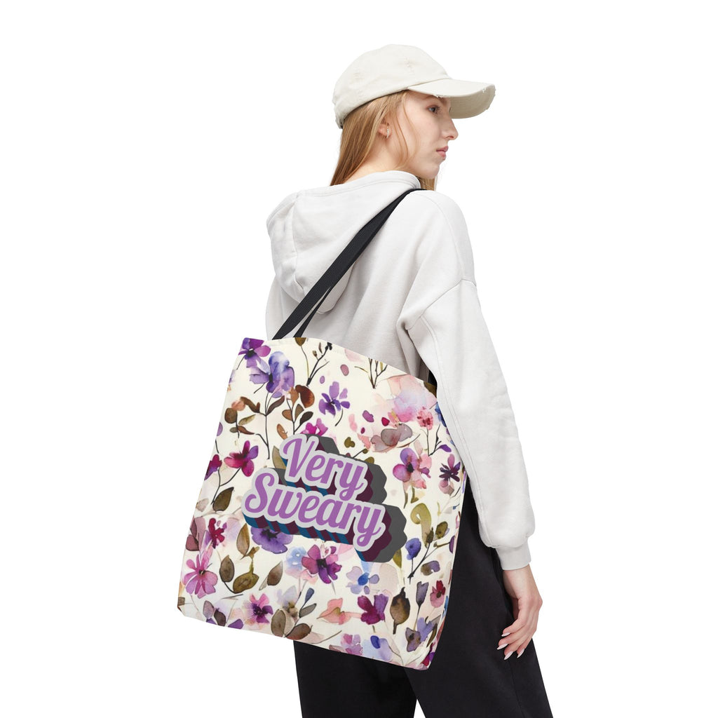 Floral "Very Sweary" Tote Bag