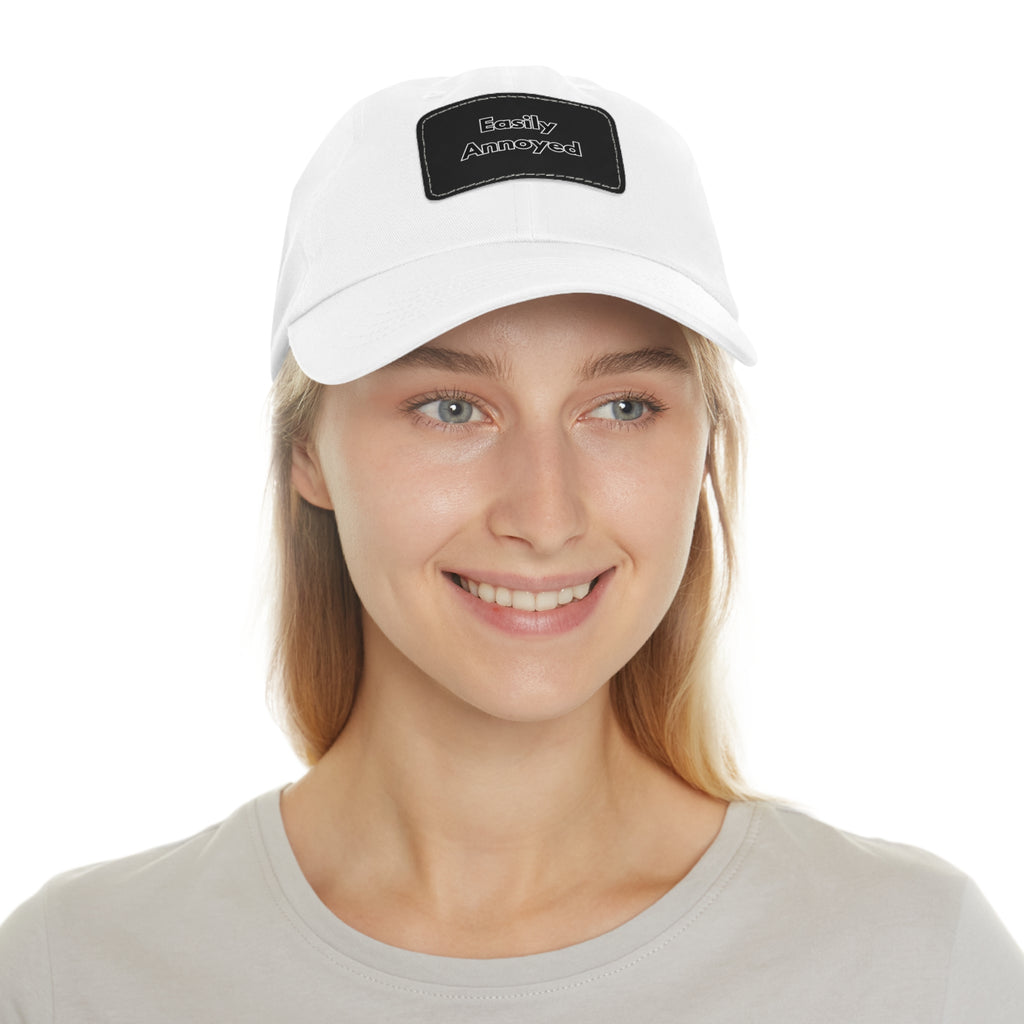 Easily Annoyed Leather Patch "Dad Hat" – Funny Casual Cap