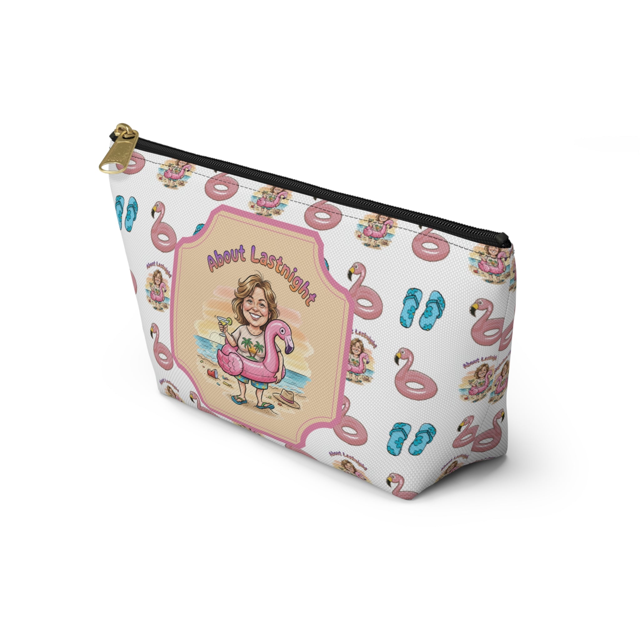 "About Lastnight" Accessory Pouch w T-bottom
