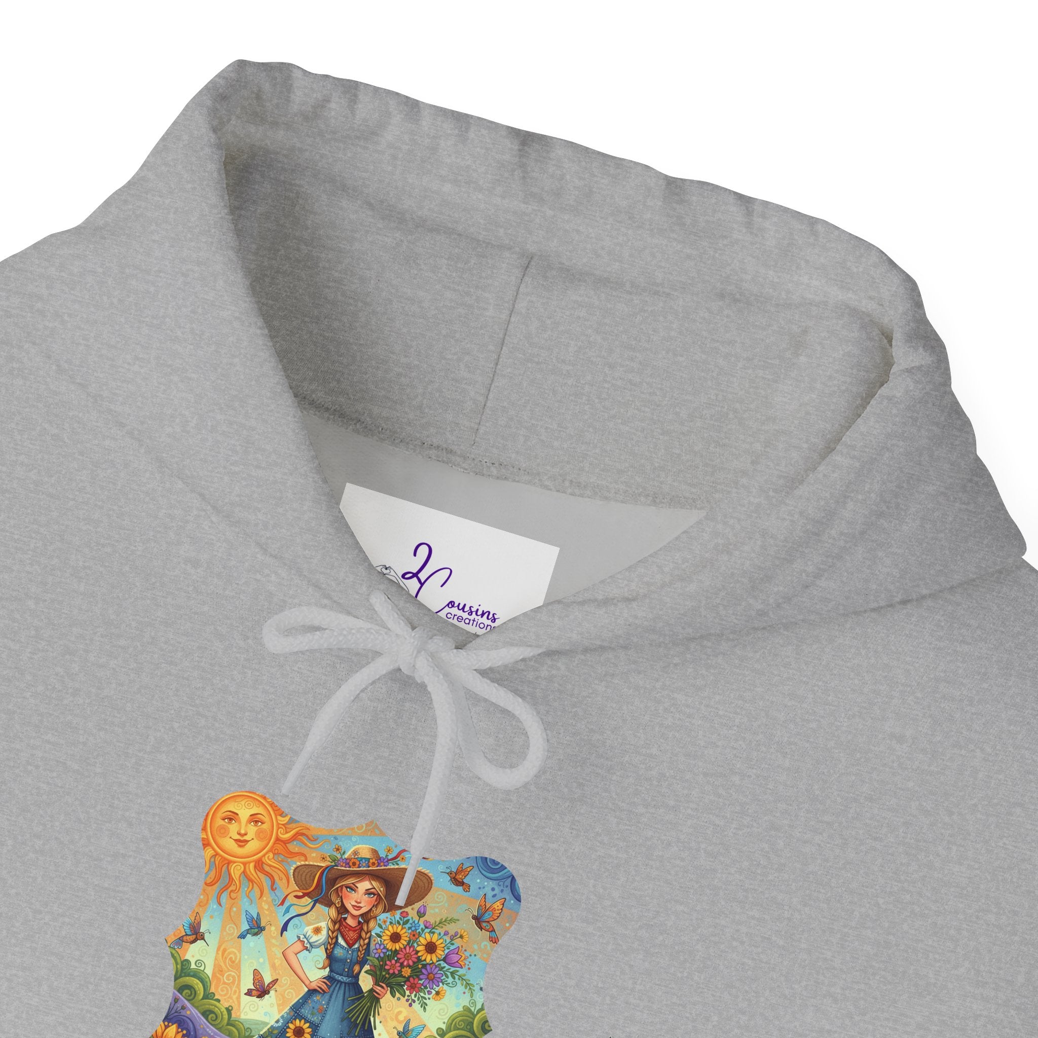 Whimsical Garden Hoodie — "FEISTY" Illustrated Comfort Sweatshirt
