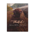 Canvas Wall Art — "Thankful" Dog Photo Matte Canvas (Stretched)