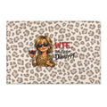 WTF What’s For Dinner Leopard Print Area Rug — Funny Wine Lover Kitchen Mat