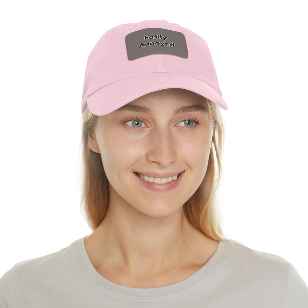 Easily Annoyed Leather Patch "Dad Hat" – Funny Casual Cap