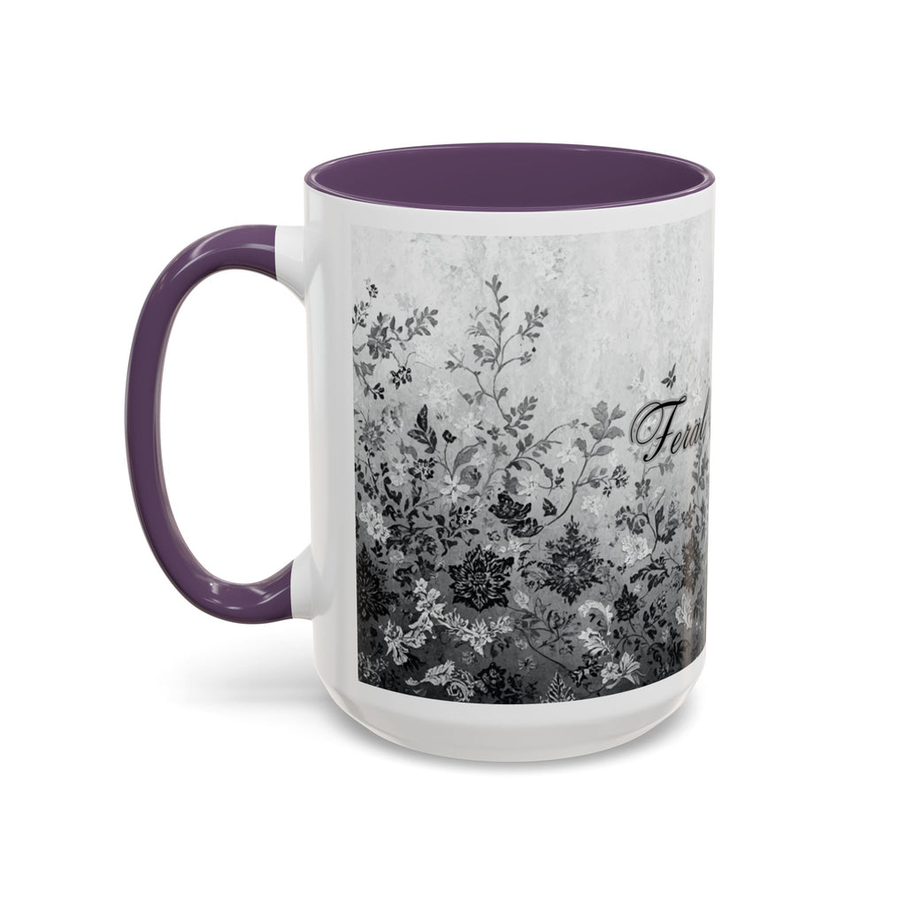 Coffee Mug — “Feral As F**k” Vintage Floral Accent Mug (11/15 oz)
