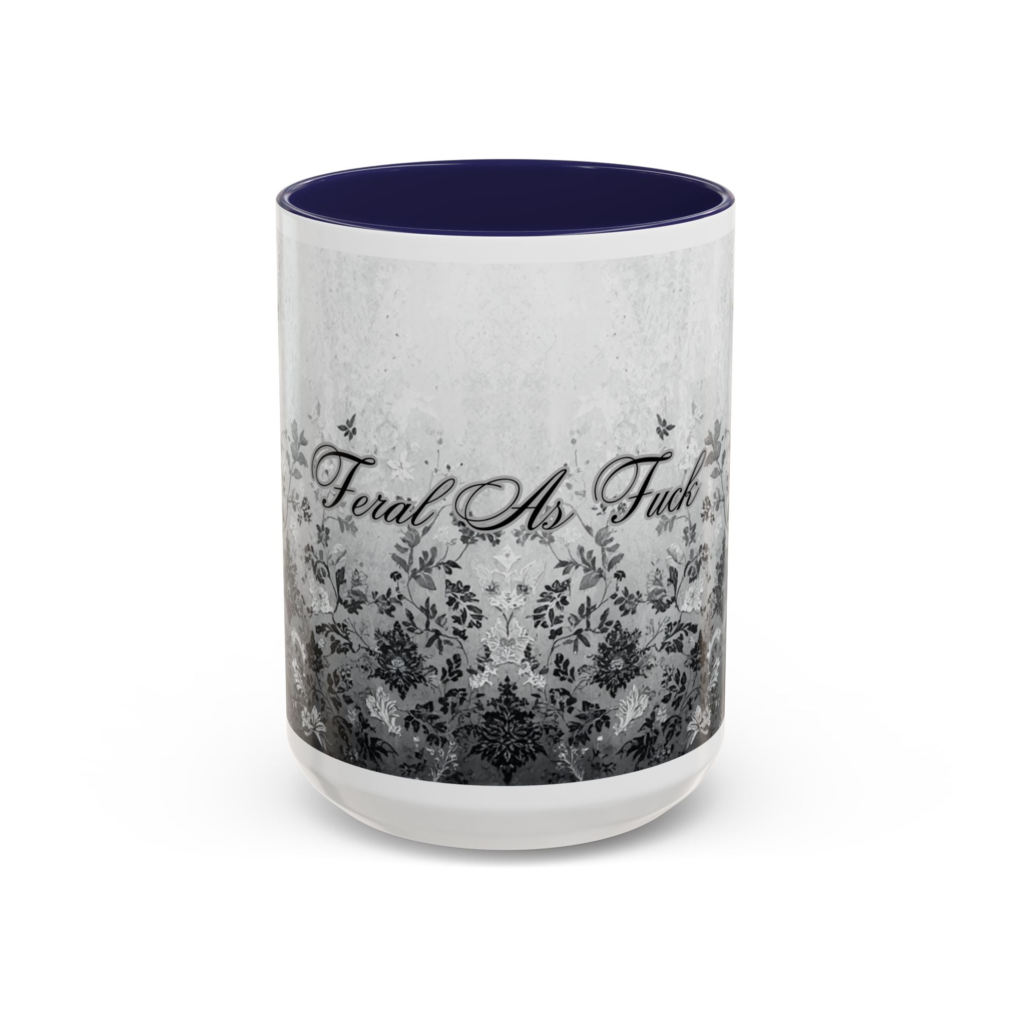 Coffee Mug — “Feral As F**k” Vintage Floral Accent Mug (11/15 oz)