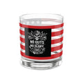 American Flag Rocks Glass – "No Guts No Glory" Skull Whiskey Glass (10 oz)