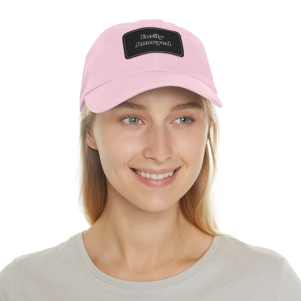 Easily Annoyed Leather Patch "Dad Hat" – Funny Casual Cap