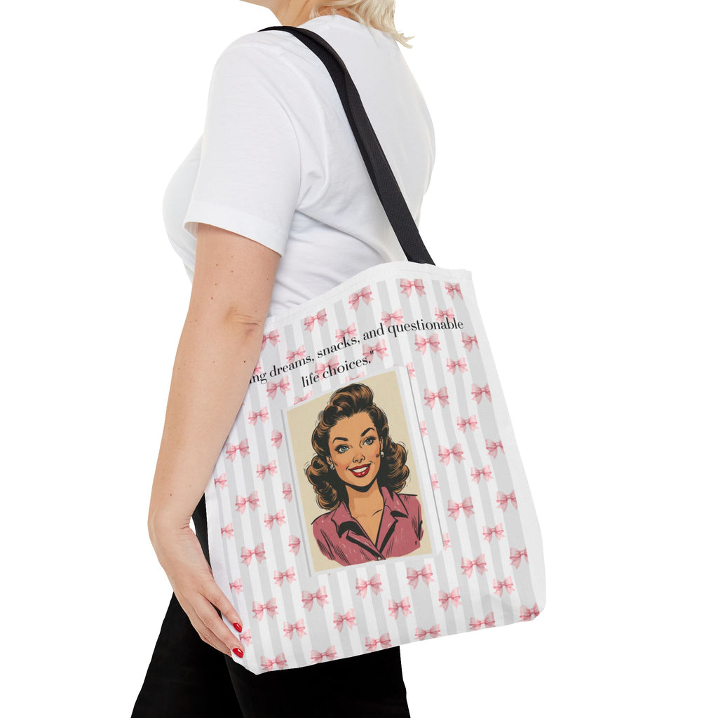 Vintage Floral Tote Bag — "Carrying dreams, snacks, and questionable life choices"