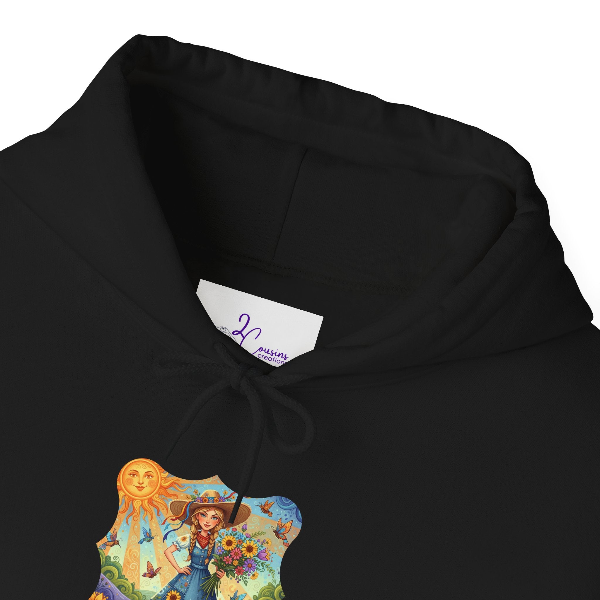 Whimsical Garden Hoodie — "FEISTY" Illustrated Comfort Sweatshirt