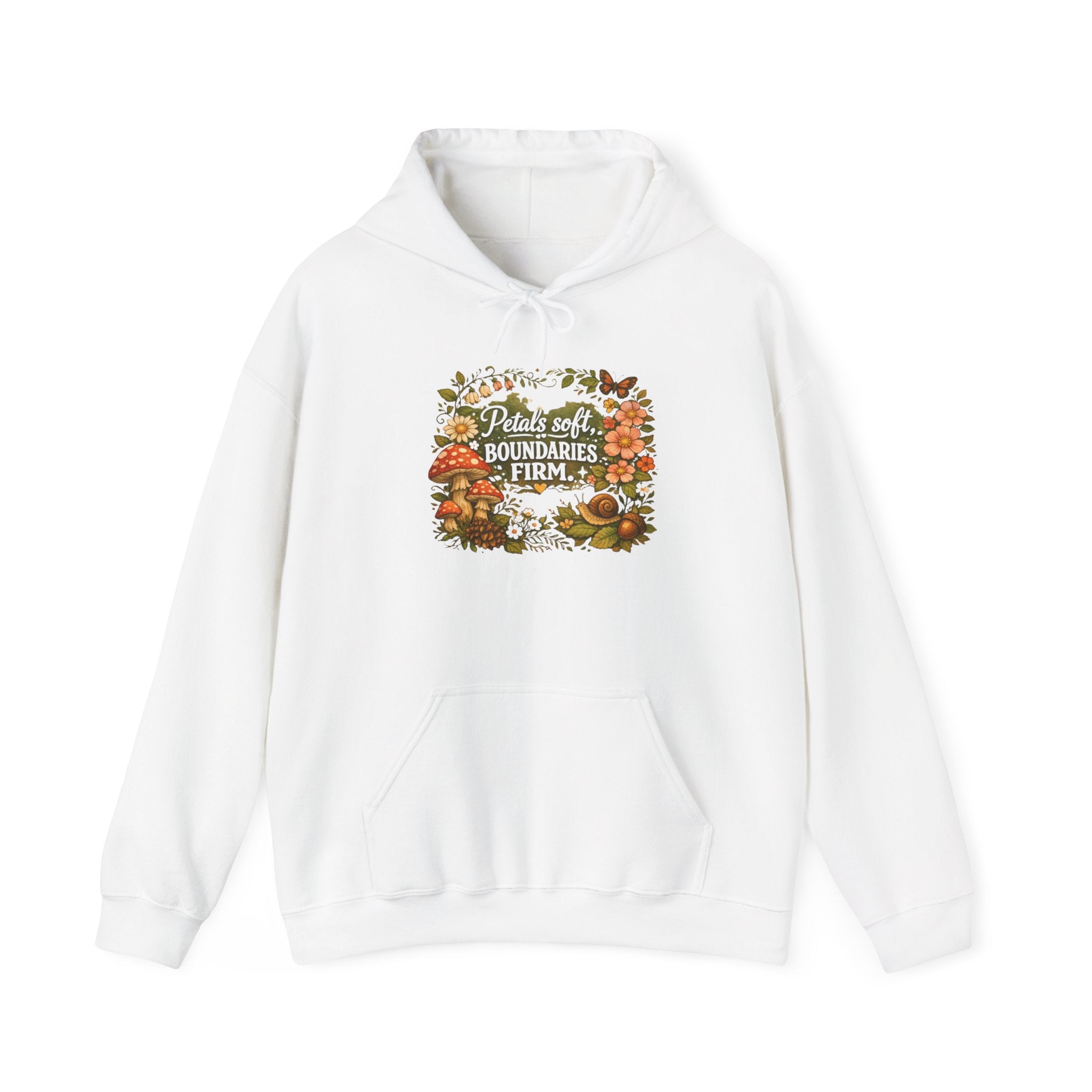 Funny "Petal Soft, Boundaries Firm" Hoodie — Sassy Comfort Sweatshirt