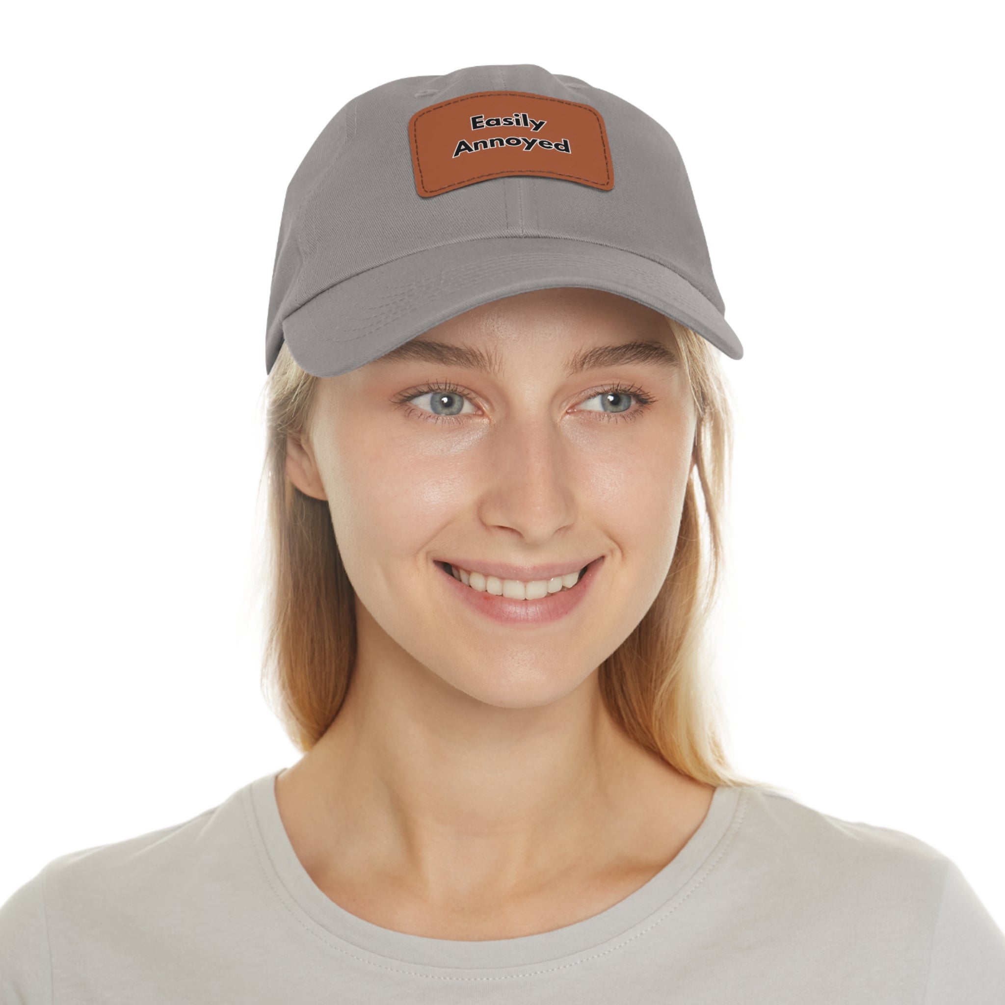 Easily Annoyed Leather Patch "Dad Hat" – Funny Casual Cap