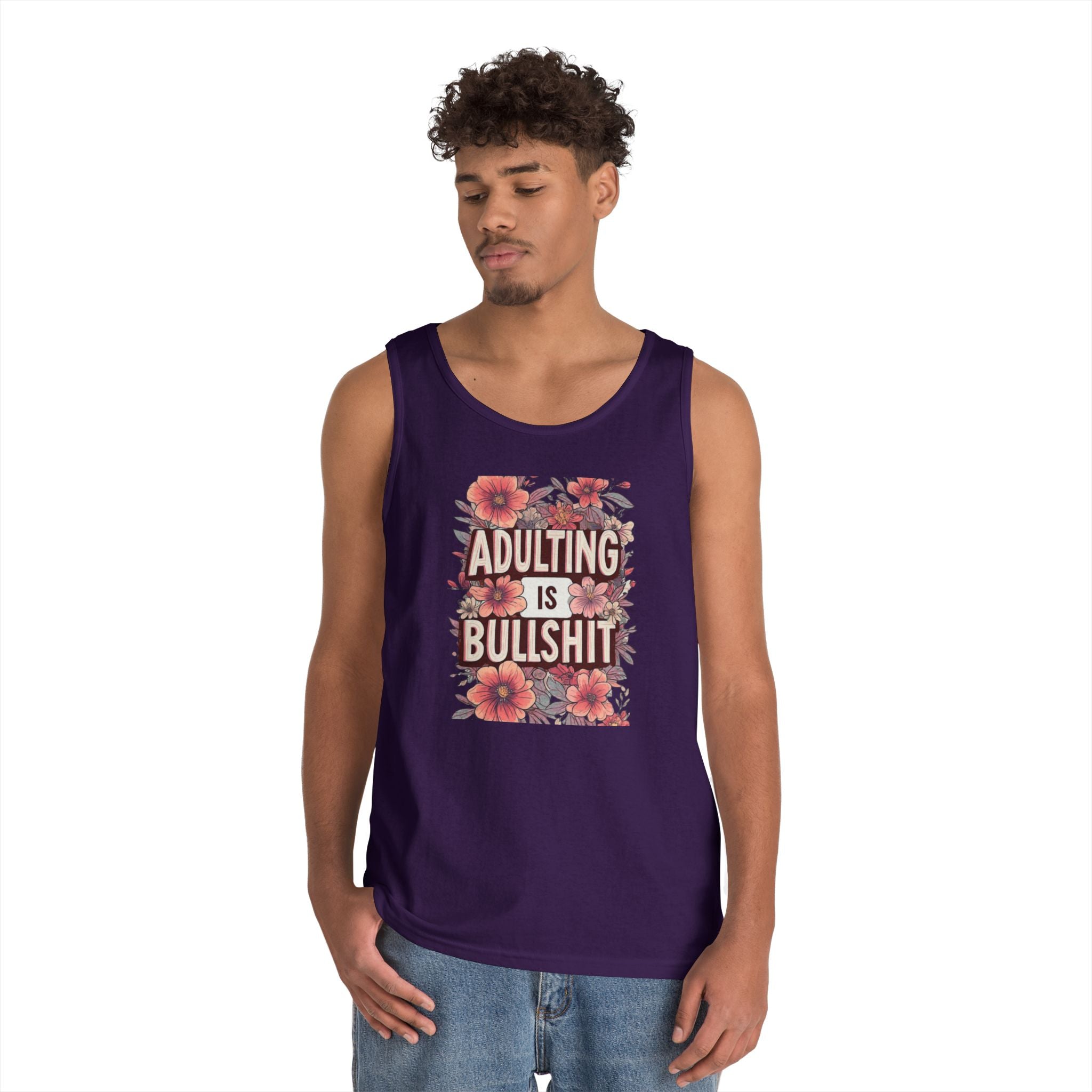 Adulting Is Bullshit Floral Tank