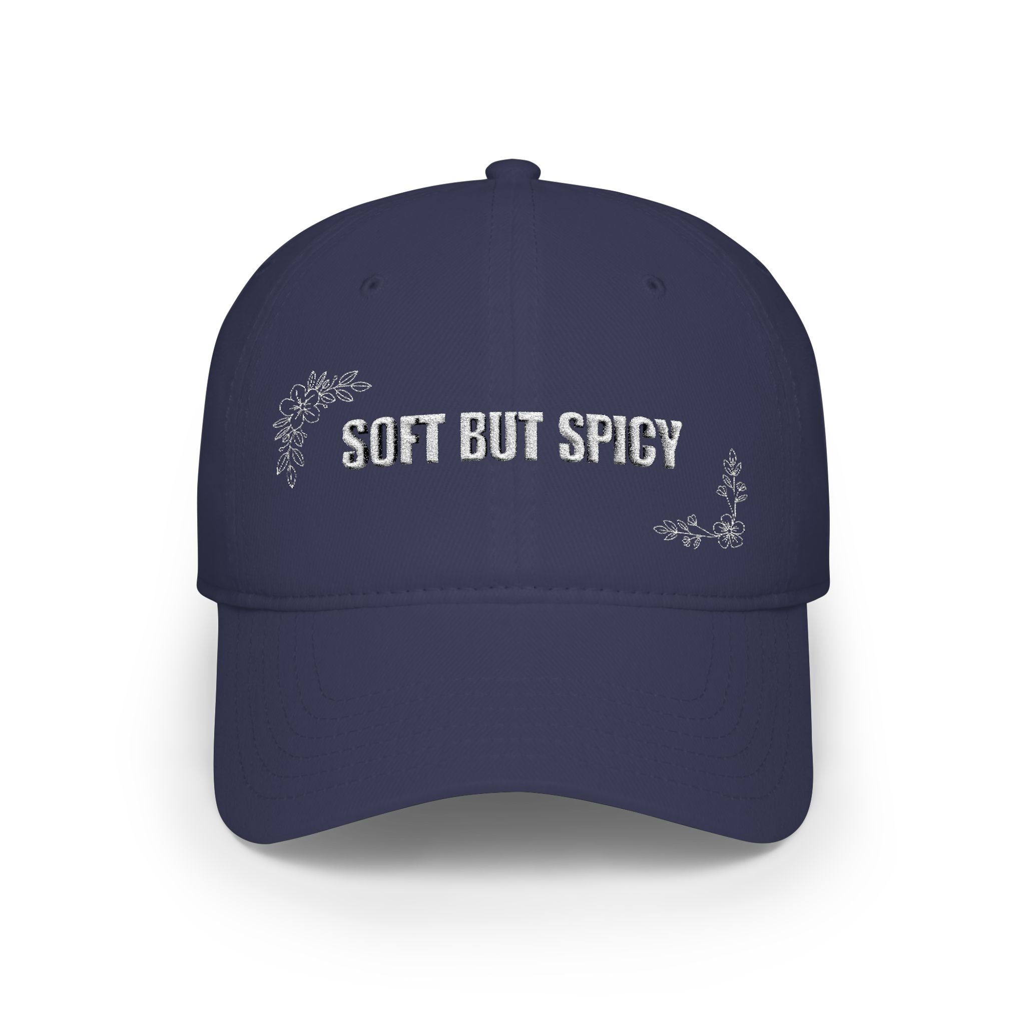 Soft But Spicy Embroidered Baseball Cap — Low Profile Summer Hat