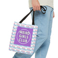Weird Girls Club Tote Bag – 'Stay Weird' Pattern All-Over Print