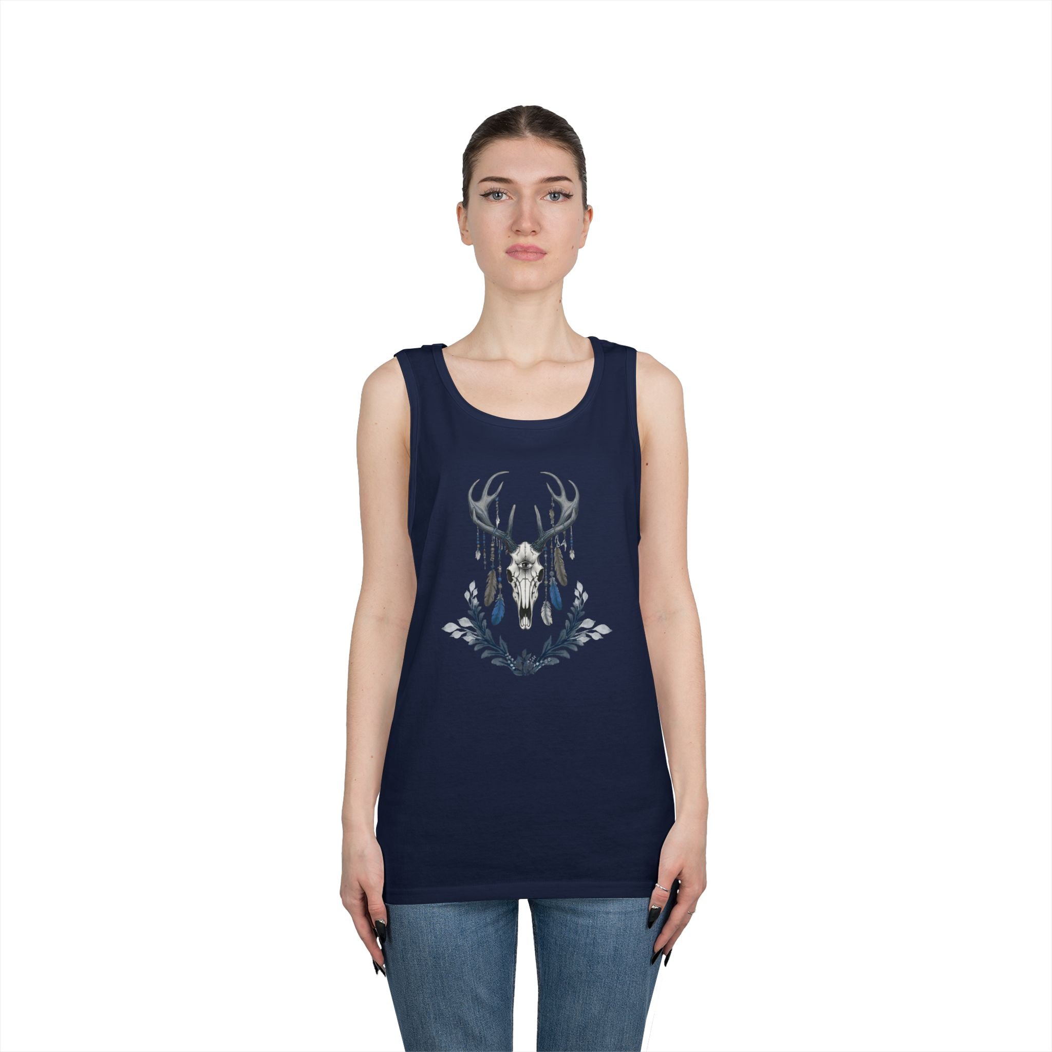 Deer Skull Boho Tank