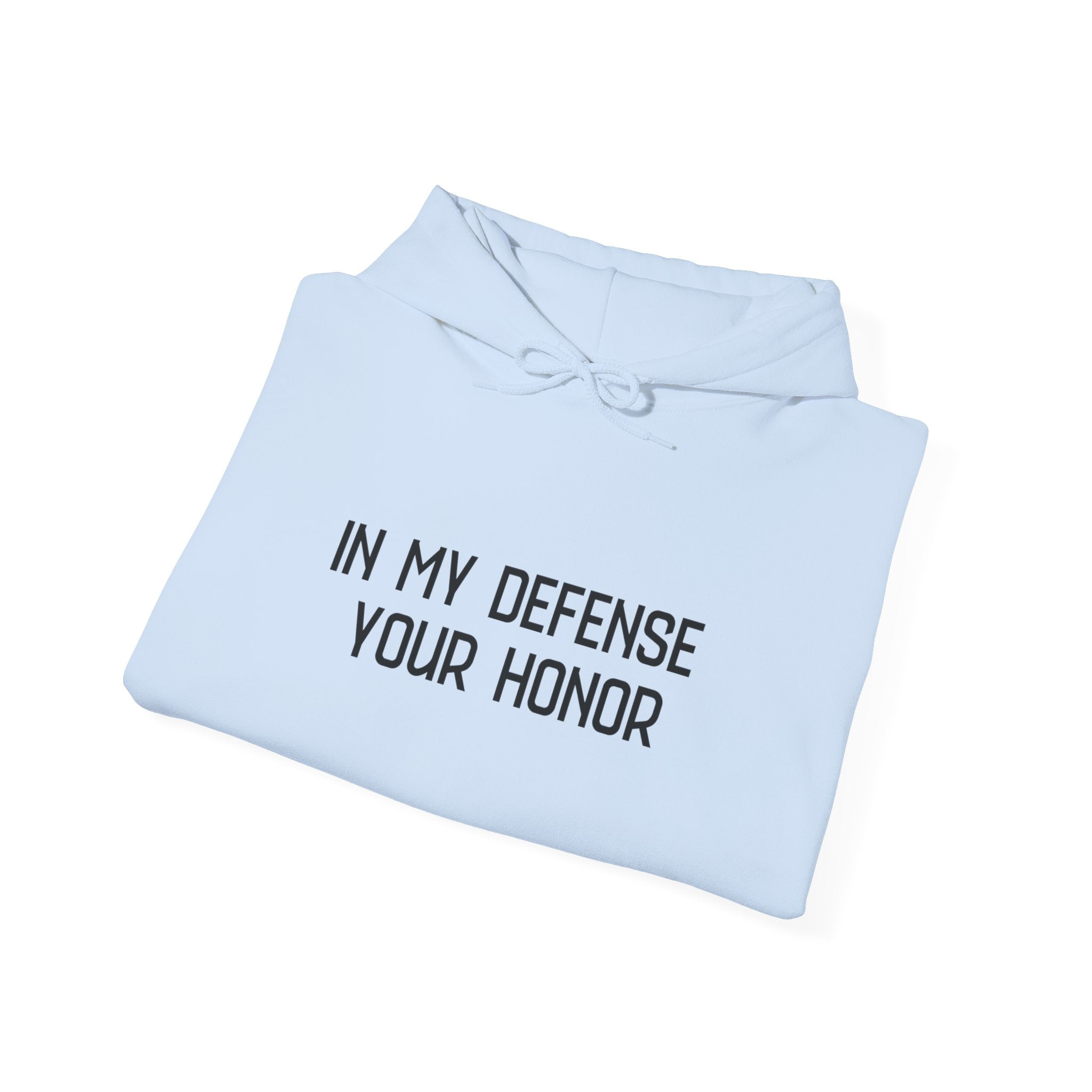 Hoodie — "In My Defense Your Honor" Truck Jump Graphic Pullover