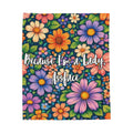 Velveteen Plush Blanket — "Because I'm a Lady, Assface" Floral Cozy Throw