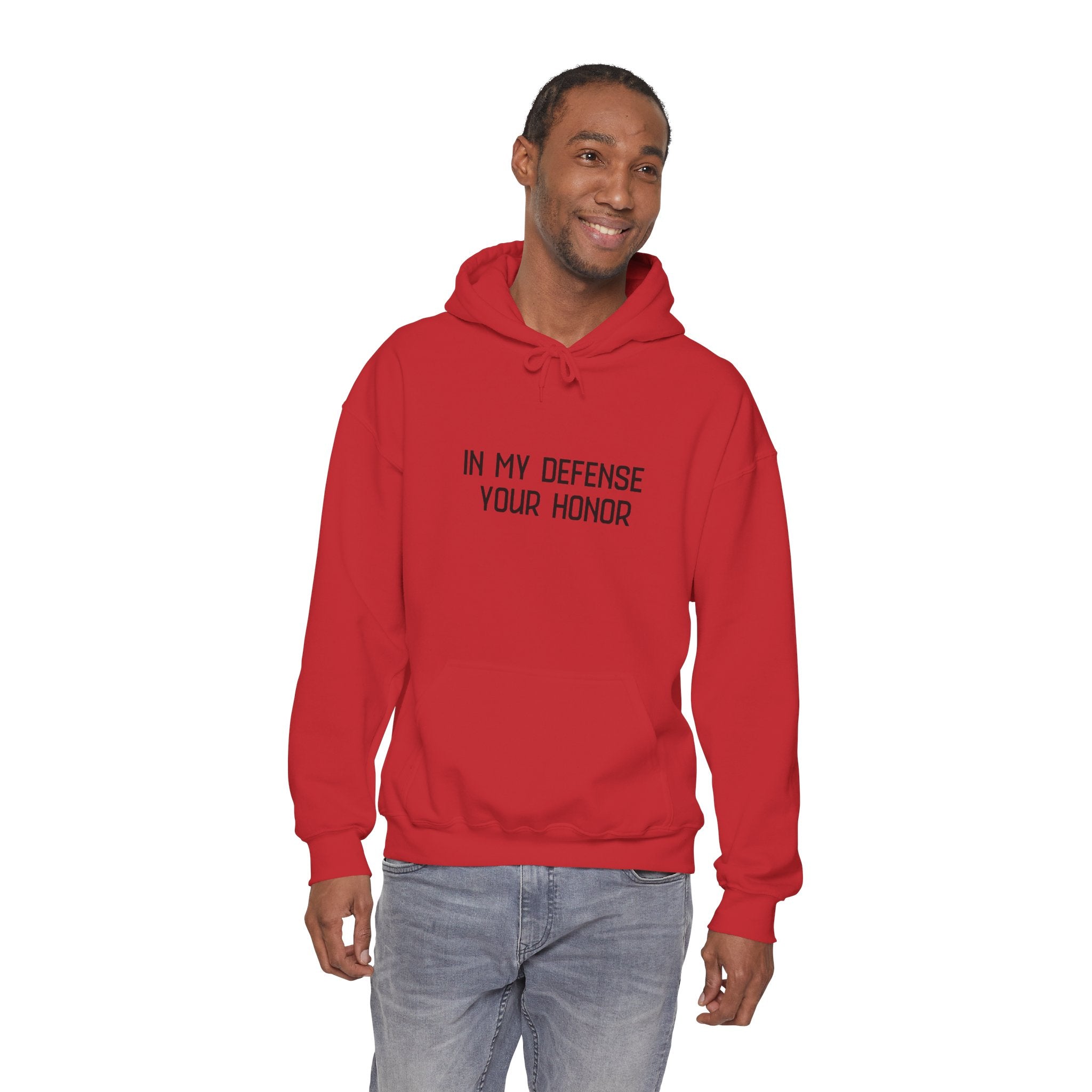 Hoodie — "In My Defense Your Honor I Was Born to Fuckin' Send It" Graphic Hoodie