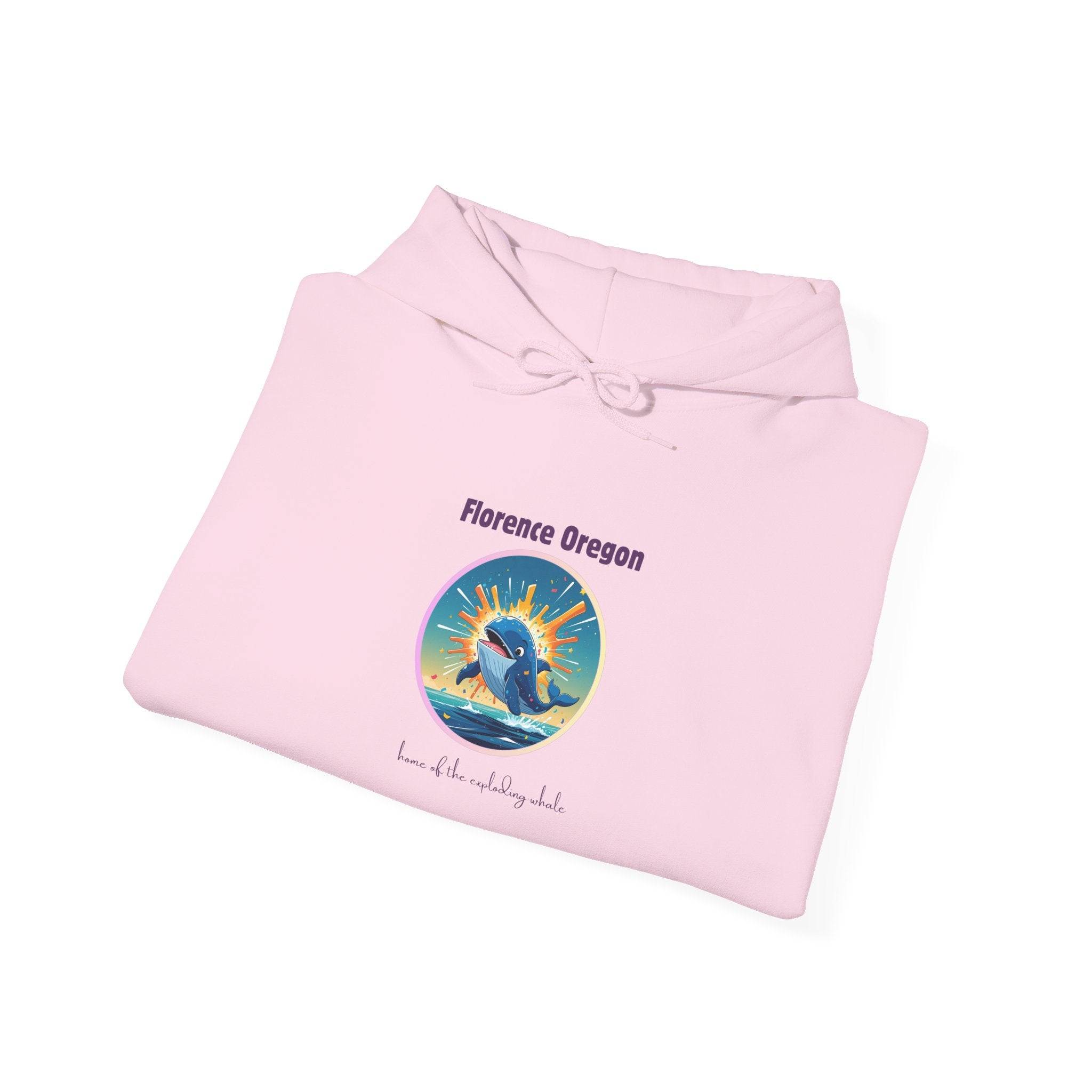 Florence Oregon Whale Hoodie — Coastal Sunset Graphic Sweatshirt