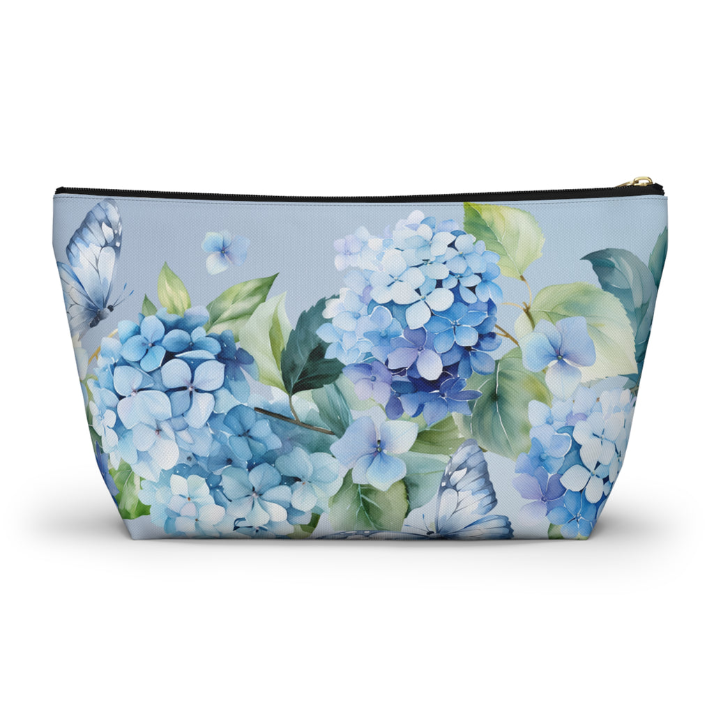 Bride Hydrangea Cosmetic Pouch — Wedding Makeup Bag