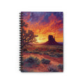Desert Sunset Spiral Notebook — Ruled Journal with Monument Valley Landscape Cover