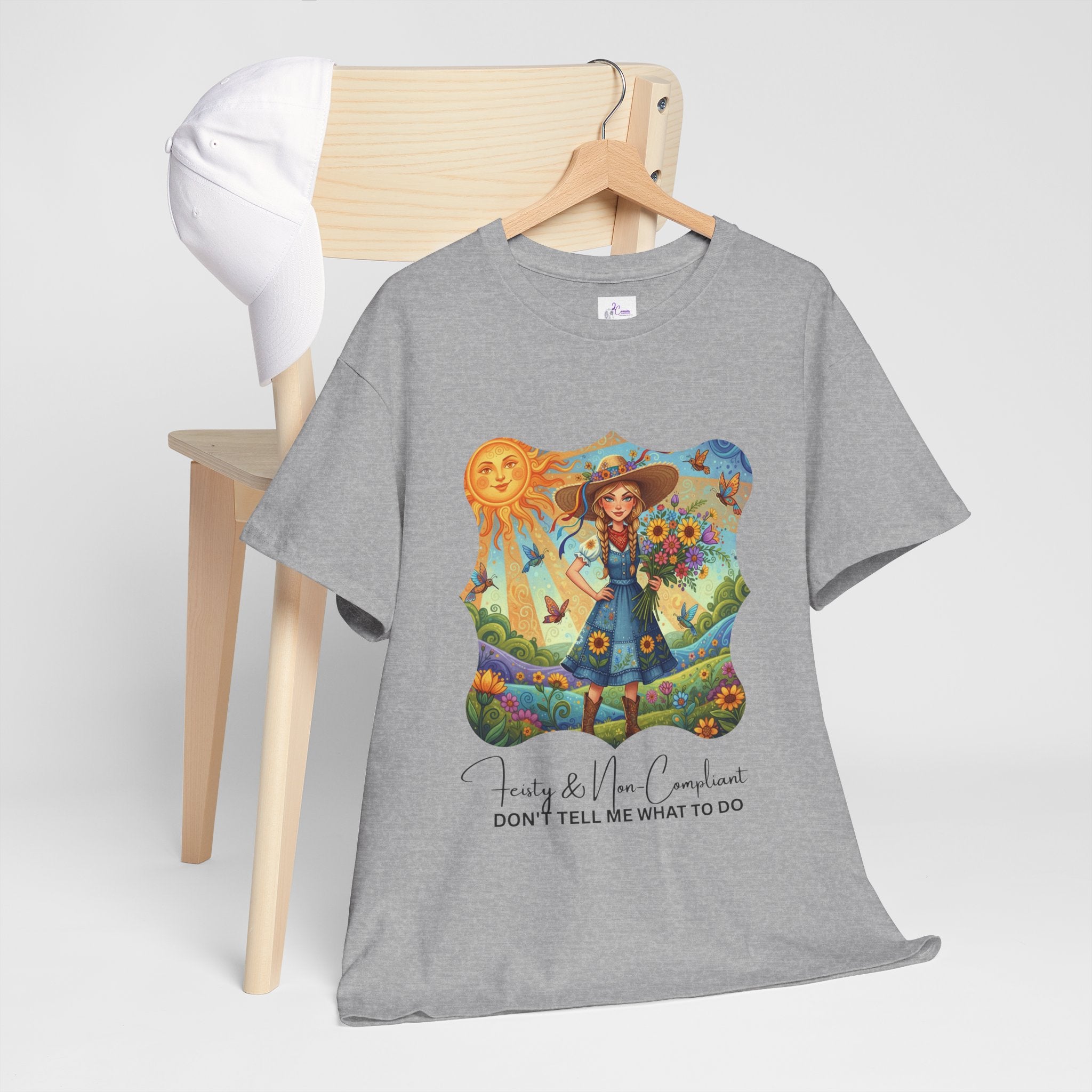 Summer Sunflower Scarecrow T-Shirt — "Don't Tell Me What To Do" Graphic Tee