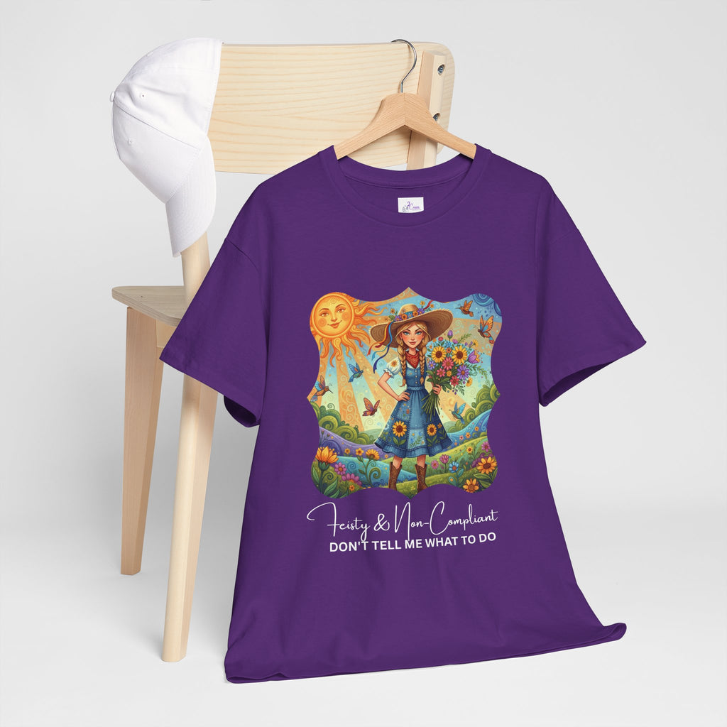 Summer Sunflower Scarecrow T-Shirt — "Don't Tell Me What To Do" Graphic Tee