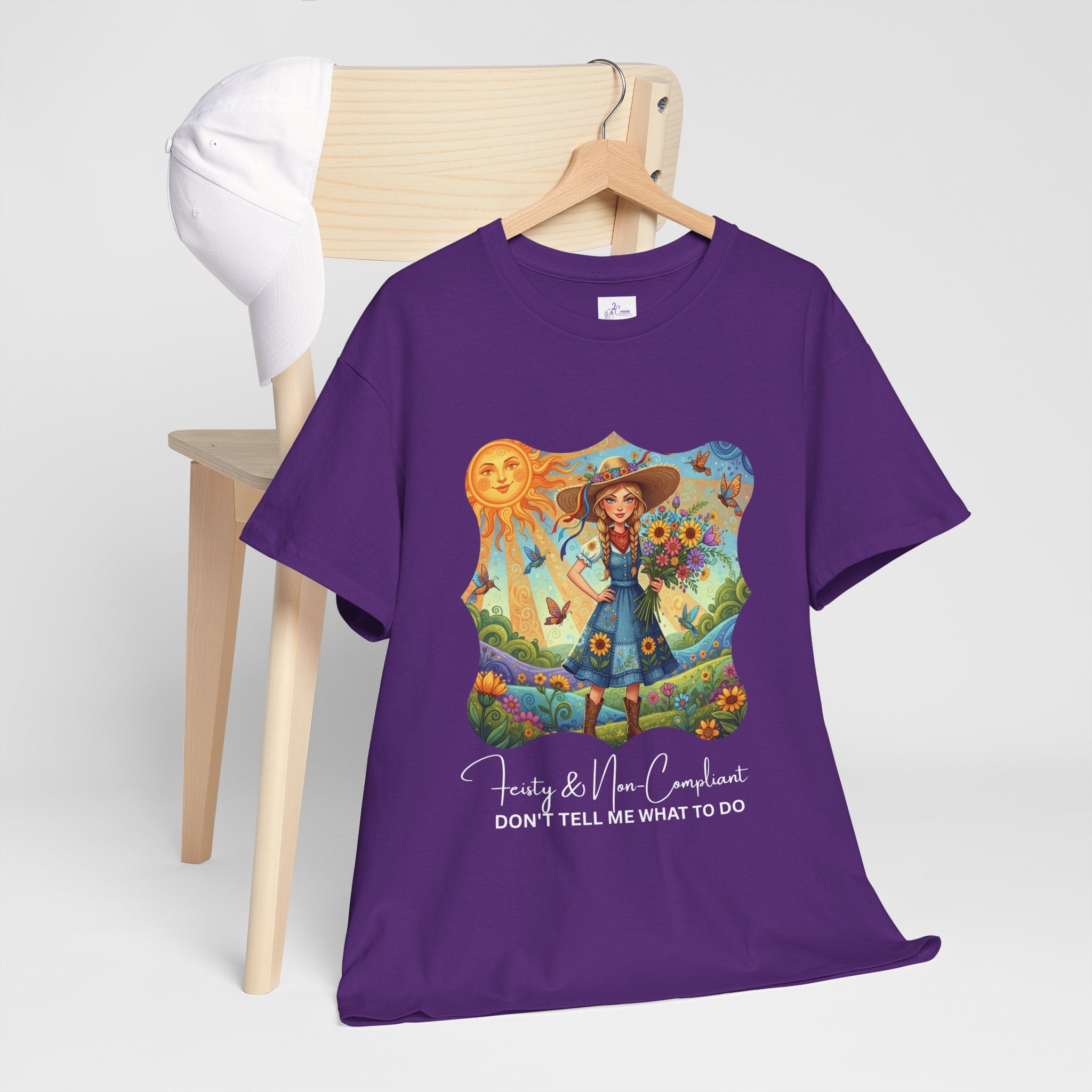 Summer Sunflower Scarecrow T-Shirt — "Don't Tell Me What To Do" Graphic Tee