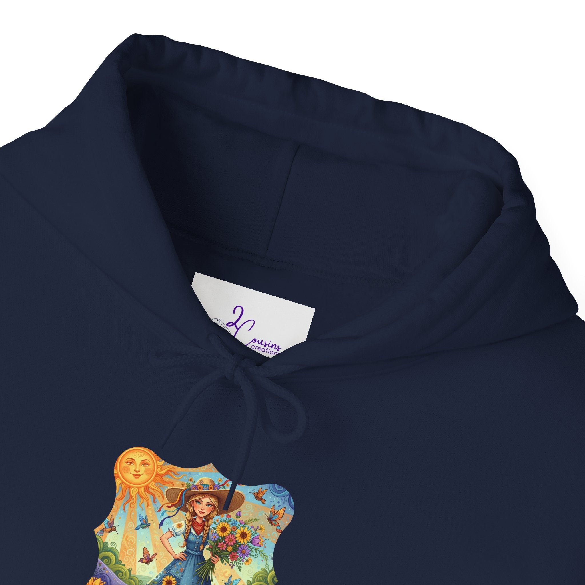 Whimsical Garden Hoodie — "FEISTY" Illustrated Comfort Sweatshirt