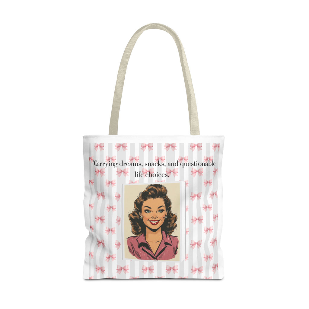 Vintage Floral Tote Bag — "Carrying dreams, snacks, and questionable life choices"