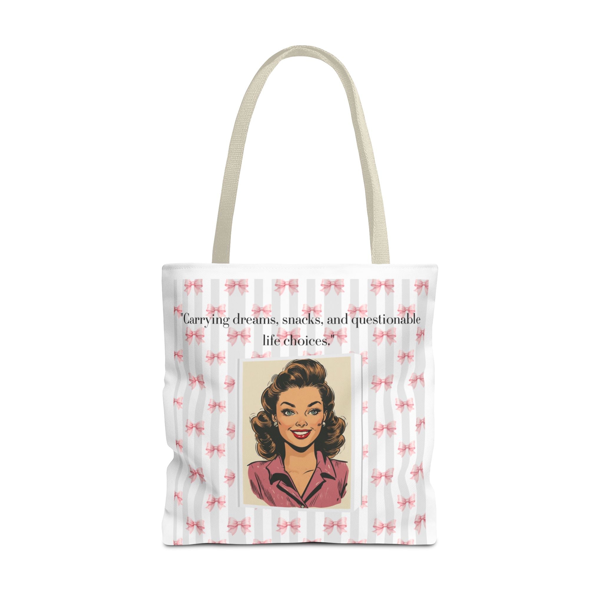 Vintage Floral Tote Bag — "Carrying dreams, snacks, and questionable life choices"