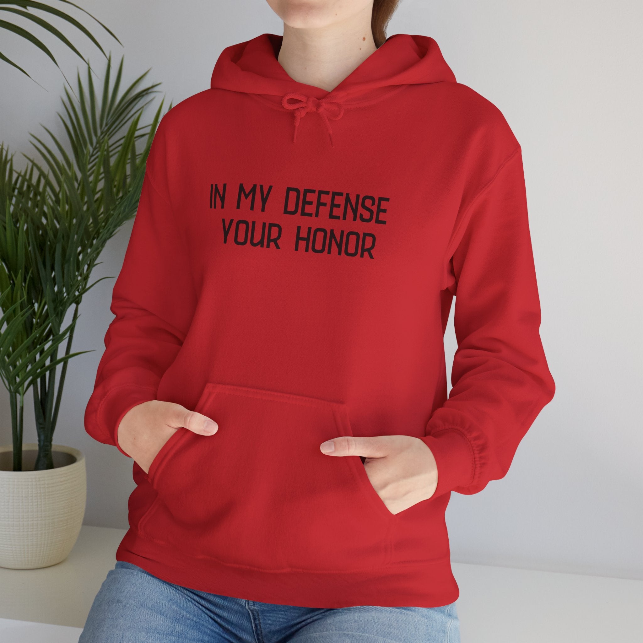 Hoodie — "In My Defense Your Honor" Truck Jump Graphic Pullover