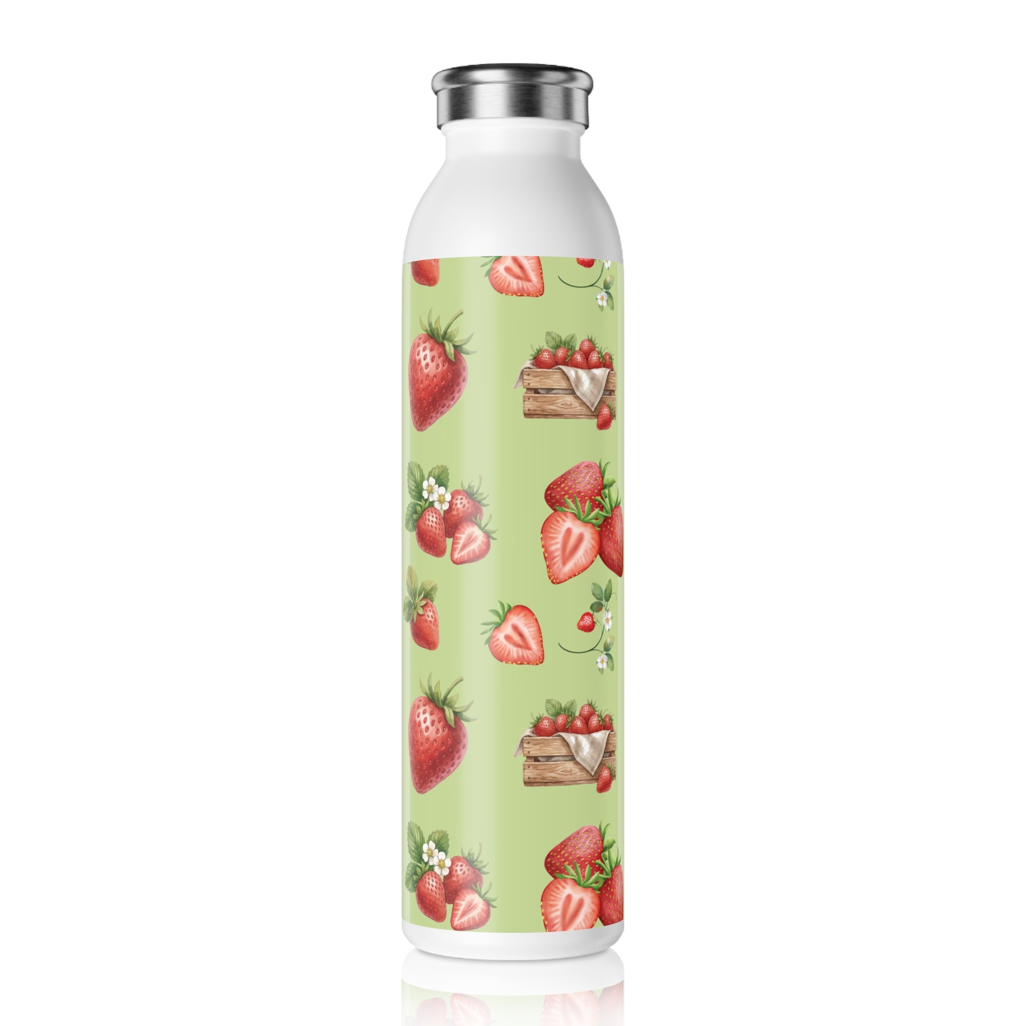 Slim Water Bottle — "Raise Hell and Break Hearts" Floral Stainless Steel Bottle