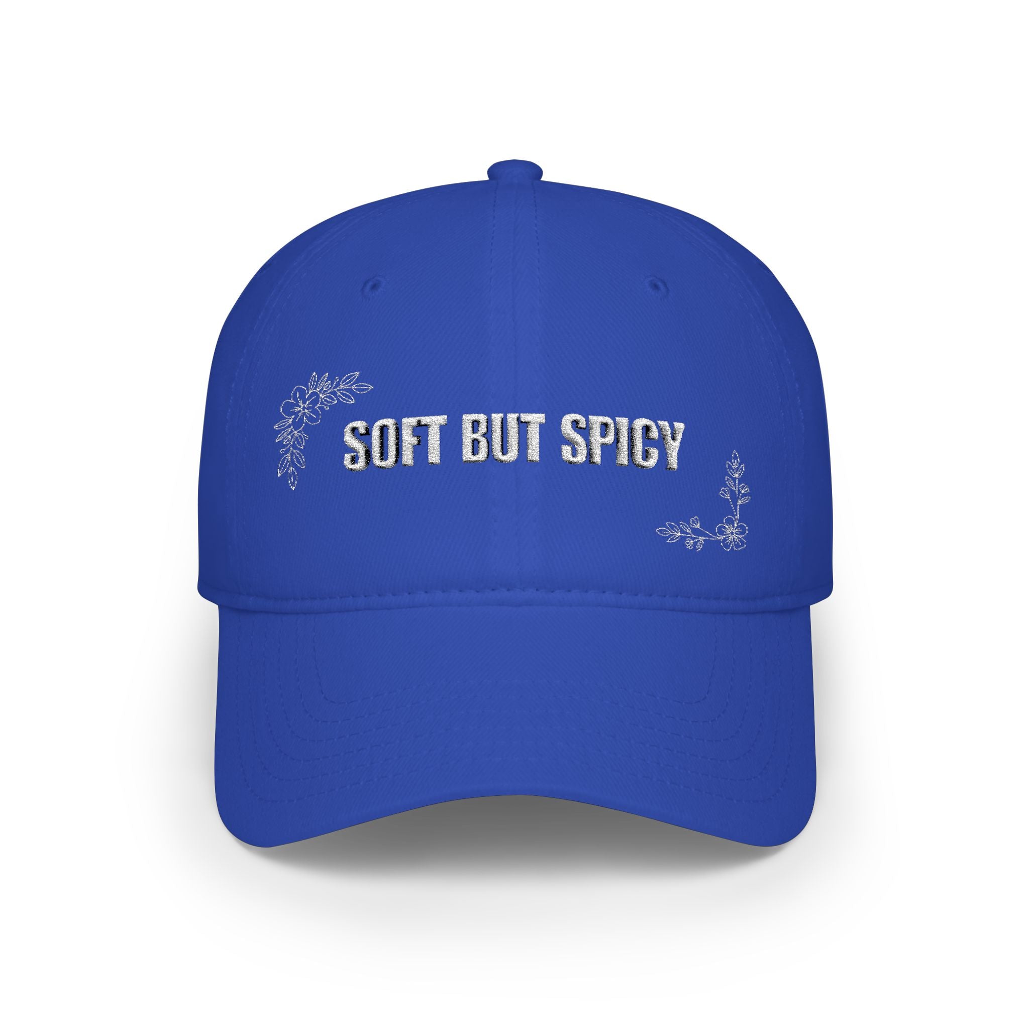 Soft But Spicy Embroidered Baseball Cap — Low Profile Summer Hat