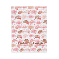 Cuddle Up Cowgirl Velveteen Plush Blanket — Pink Cowgirl Hat Pattern Cozy Throw