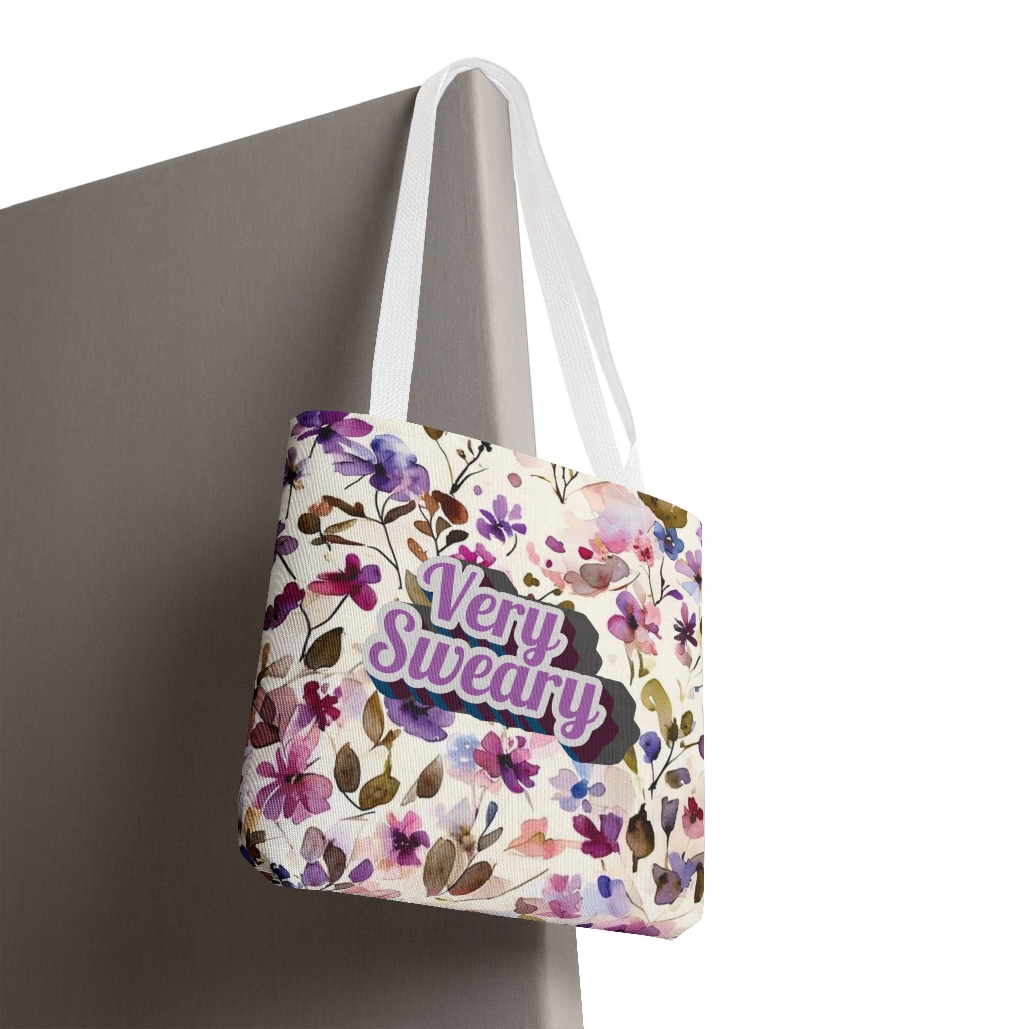 Floral "Very Sweary" Tote Bag
